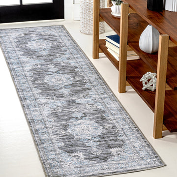 Bausch Bohemian Distressed Chenille Machine-washable Area Rug